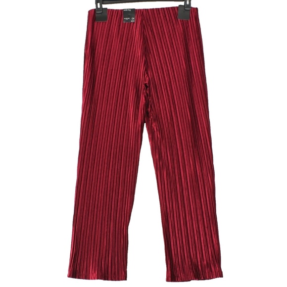 $89 (NWT) Women's Alfani Red Pleated Velvet Pull On Pants, Plus Sizes 1X/2X/3X - Picture 12 of 15